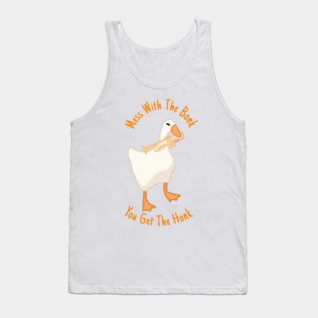 Combative Trumpet Goose Tank Top by Artstuffs121